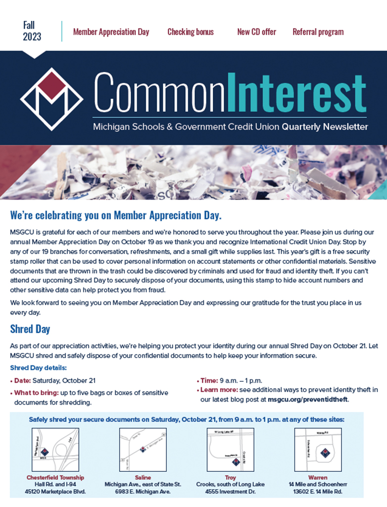 Common Interest Newsletter